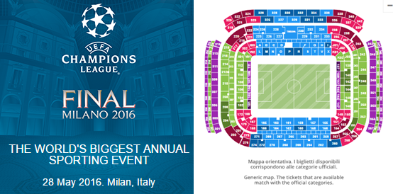 2016 UEFA Champions League Final Tickets