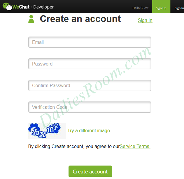 Wechat sign up with phone number - Wechat sign up without phone number