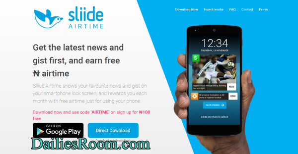 Download Sliide Airtime App And Enjoy Free Airtime on Android