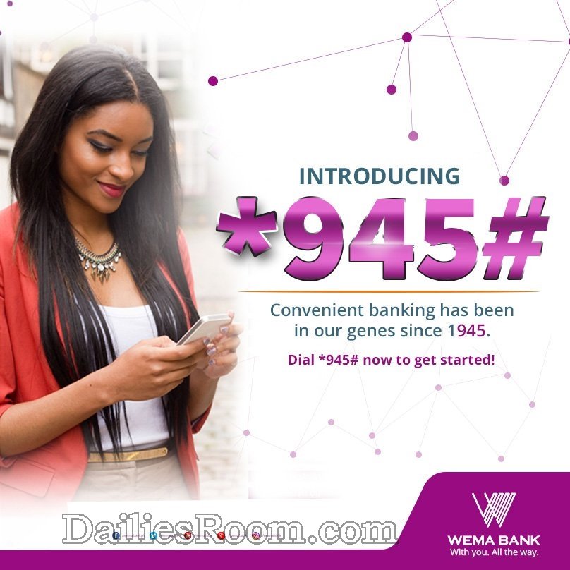 *945# - WEMA Bank Quick Codes for Transactions - Transfers, Buy Airtime