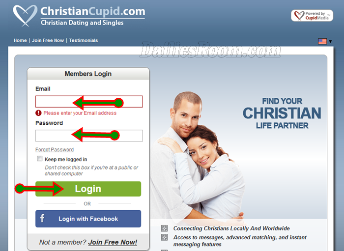 ChristianCupid Dating Site Sign Up, Login