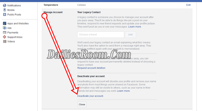 How to Deactivate Facebook Account Permanently