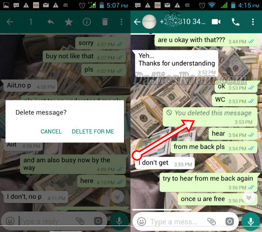 Deleting WhatsApp Message - How to Delete WhatsApp Messages Before Reading