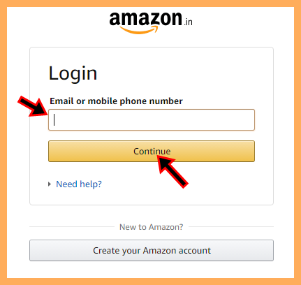 Login Amazon With Facebook Account on www.amazon.in Signup/Login Page