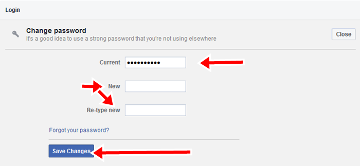 How To Change Facebook Login Password & Email Address or Phone Number