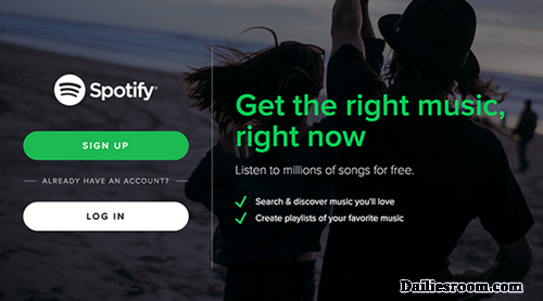 Spotify Web Player Login With Email Address Or Facebook Account