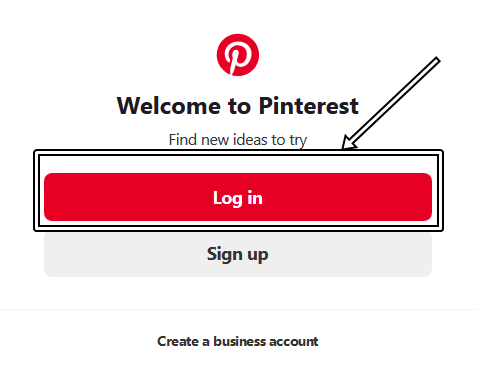 Pinterest Log in With Registered Email Address & Password