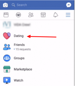 Facebook Dating Menu: Facebook Singles Dating Link
