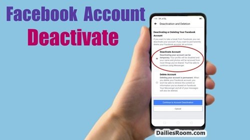 Facebook Account Deactivate: Facebook Temporary Closure