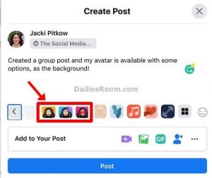How To Setup Facebook Avatar Background - Make Facebook Avatar Post